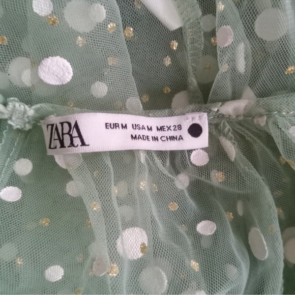 ZARA SPARKLY SEMI-SHEER TOP SIZE M - Picture 8 of 8